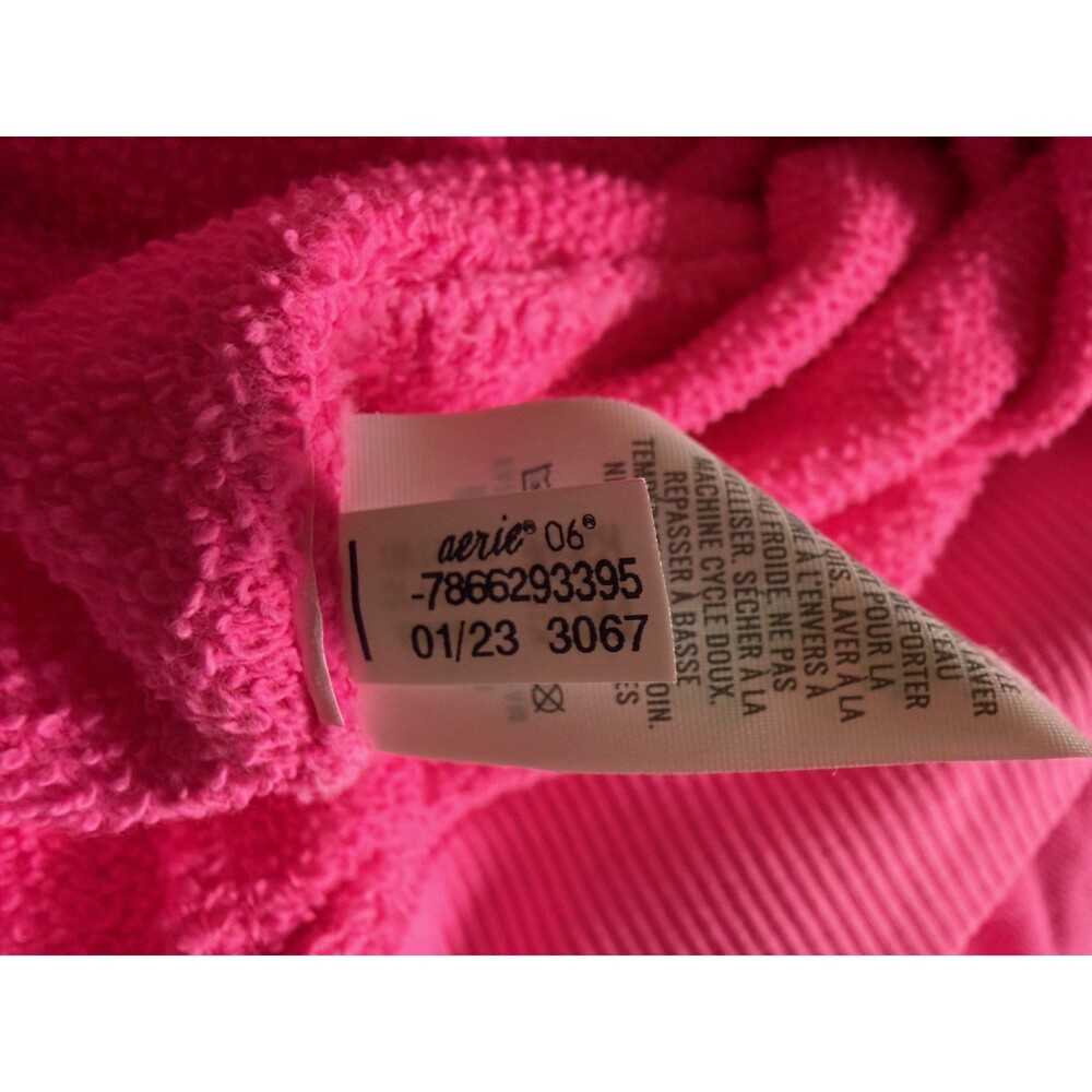 Aerie Endless Summer Crew Sweatshirt Tropadelic Hot Pink S/P - Picture 6 of 7